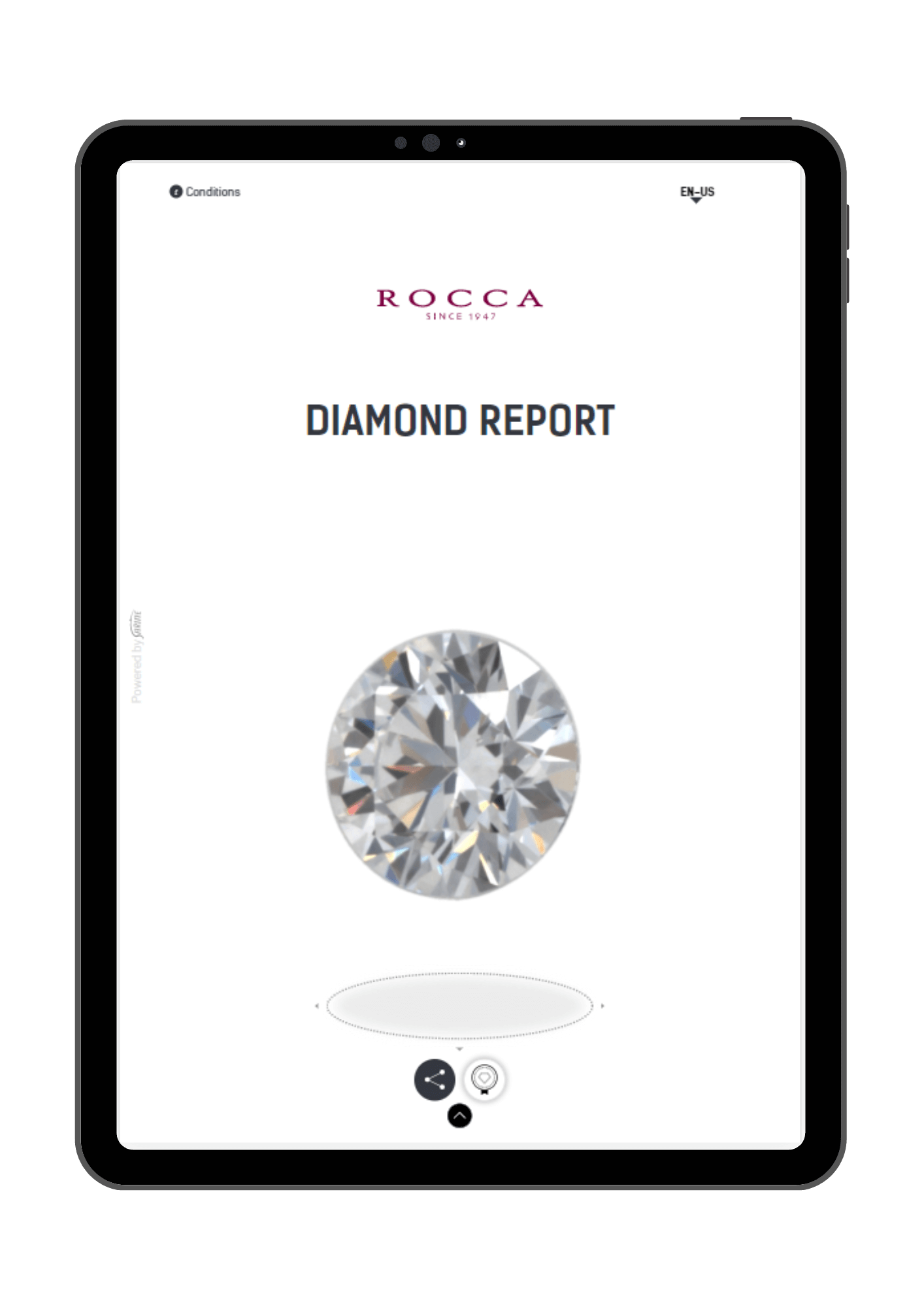 Diamond grading reports and certifications