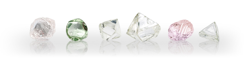 raw unpolished diamonds